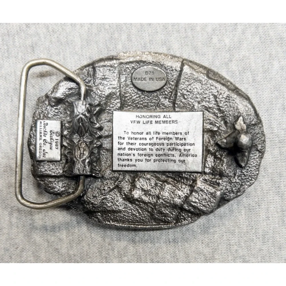1987 Siskiyou Veterans of Foreign Wars of the‎ US Life Member Belt Buckle #871
